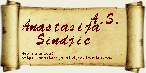 Anastasija Sinđić vizit kartica